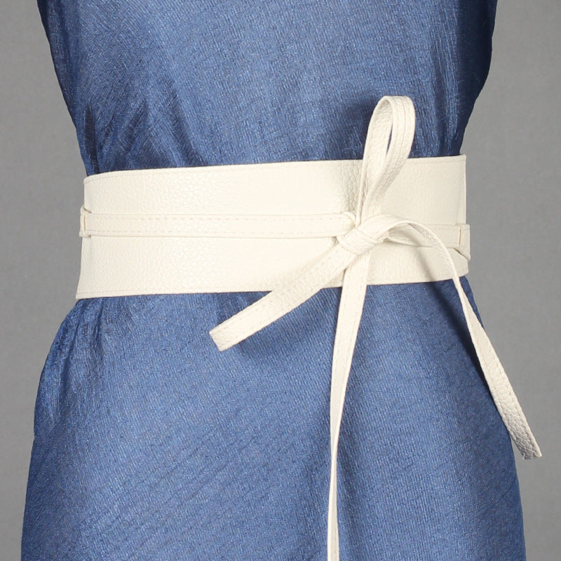 Dress Belt Ladies Clothing Accessories Wide Ribbon Bow - Zalixer