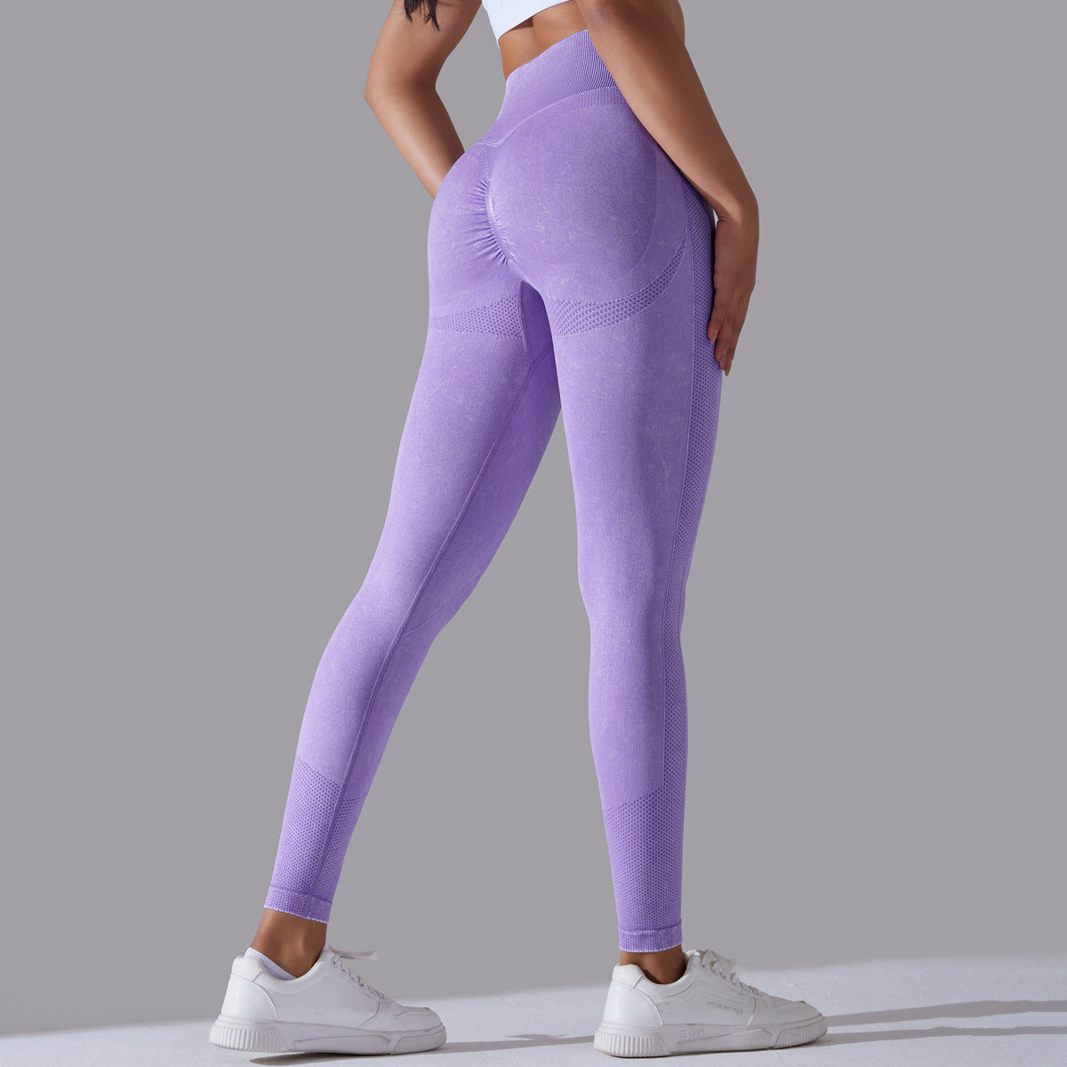 Knitted Seamless Yoga Pants Running Sports Fitness High Waist Butt Lifting Leggings Womens Clothing - Zalixer