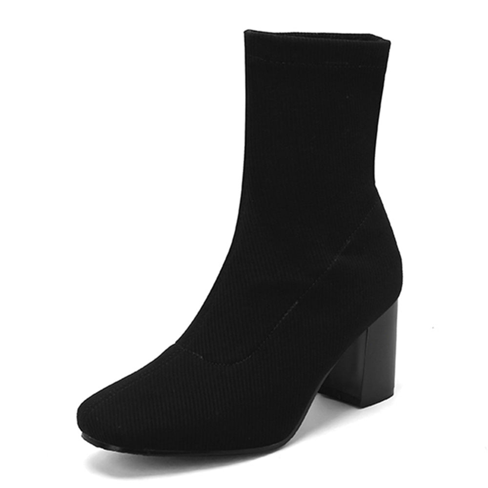Womens Colorful Stretch Fabric Ankle Boots - Zalixer