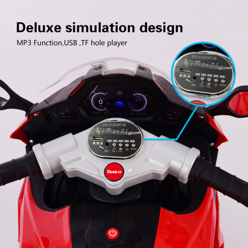 12V Kids Electric Motorcycle ,ride On Motorcycle,Three Lighting Wheels Kids Electric Toys Boys Girls Motorcycle, Children Battery Motor Bikes Rechargeable 3 Wheels Ride On Electric Motorcycle