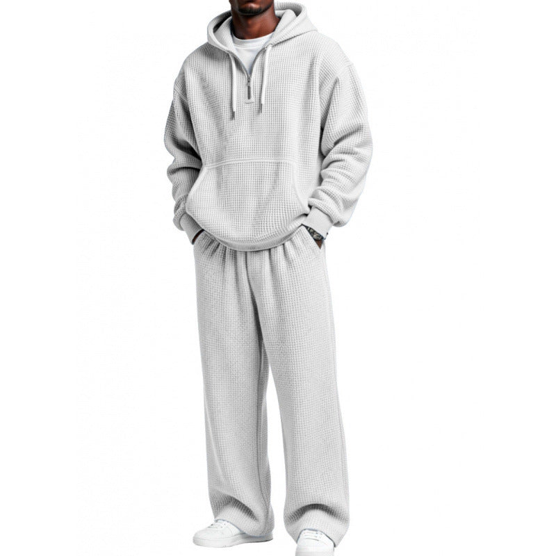 Solid Color Long Sleeved Long Pants Two-piece Set Sporty And Minimalist