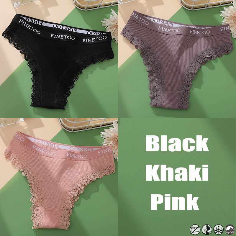 Ladies Briefs High Slit Lace Panties - Zalixer