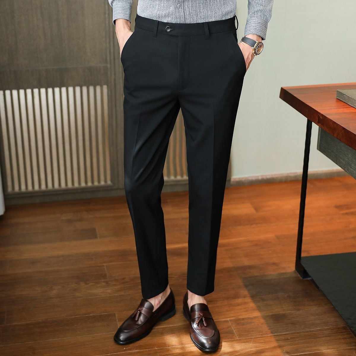 Business Trendy Cropped Non-ironing Suit Pants