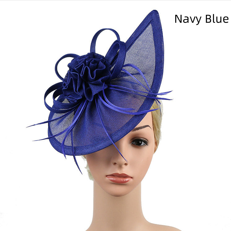 Linen Horse Racing Top Hat Hair Accessories - Zalixer