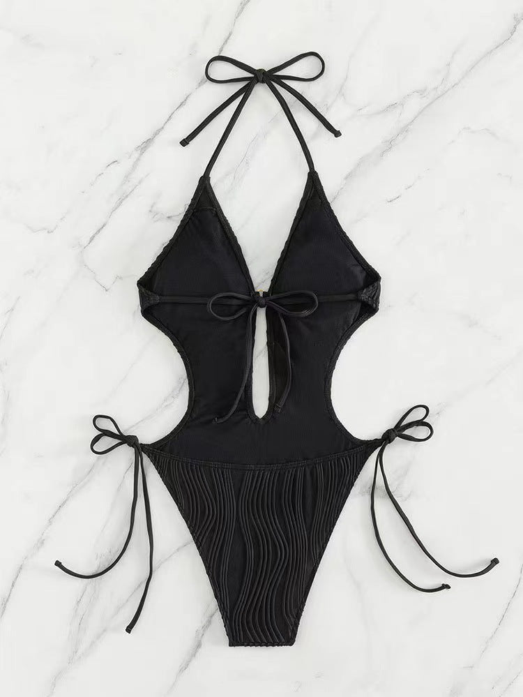 Women's Lace Up Triangle Bikini Swimsuit - Zalixer
