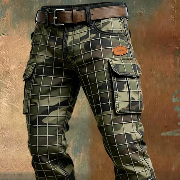 Mens Vintage Workwear-style Trousers