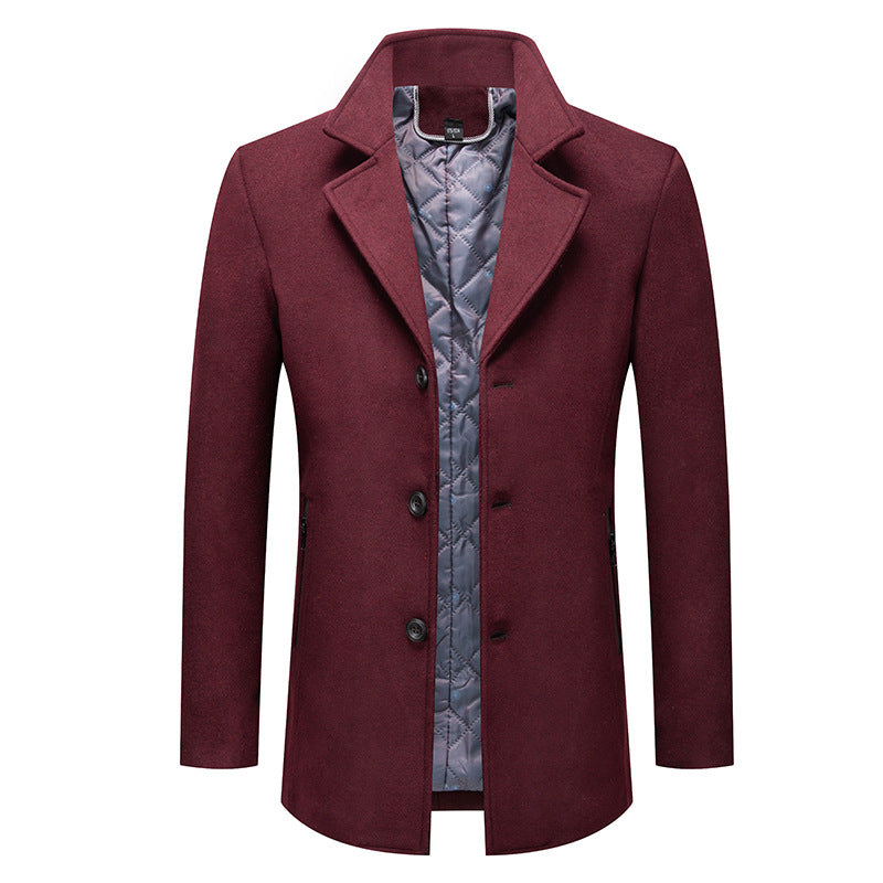 Men's Fashion Cotton Padded Business Coat