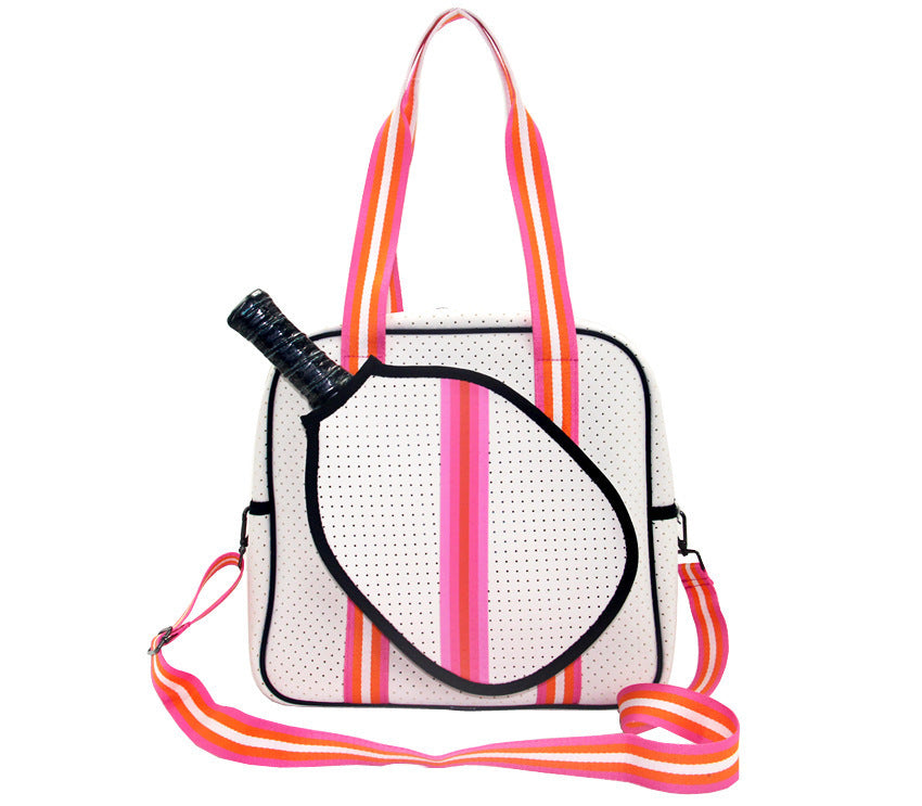 Fashion Striped Hand-carrying Crossbody Shoulder Tennis Pack