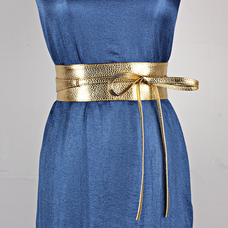 Dress Belt Ladies Clothing Accessories Wide Ribbon Bow - Zalixer