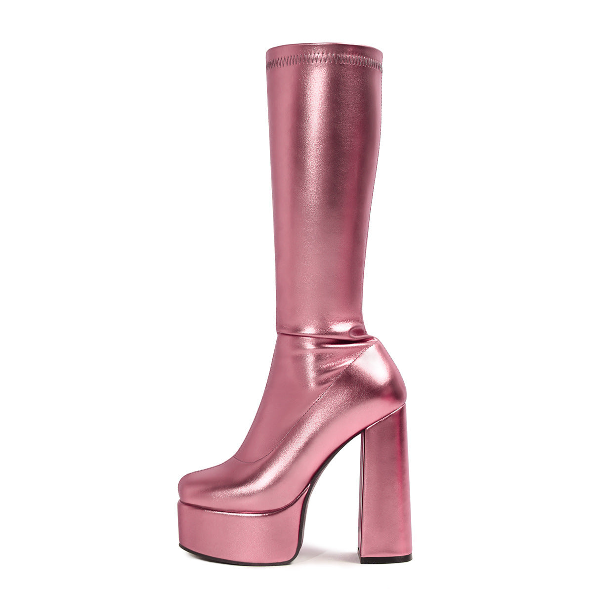 Sexy Womens Stretch Boots With A High Platform And Heel - Zalixer