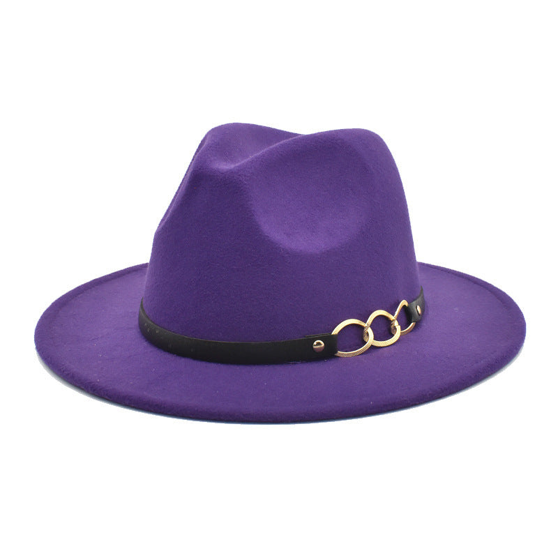 Women's Woolen Top Hat Belt Accessories - Zalixer