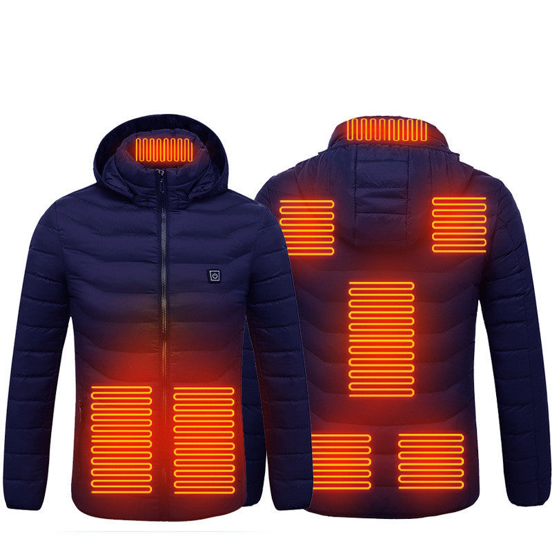 New Heated Jacket Coat USB Electric Jacket Cotton Coat Heater Thermal Clothing Heating Vest Men's Clothes Winter - Zalixer