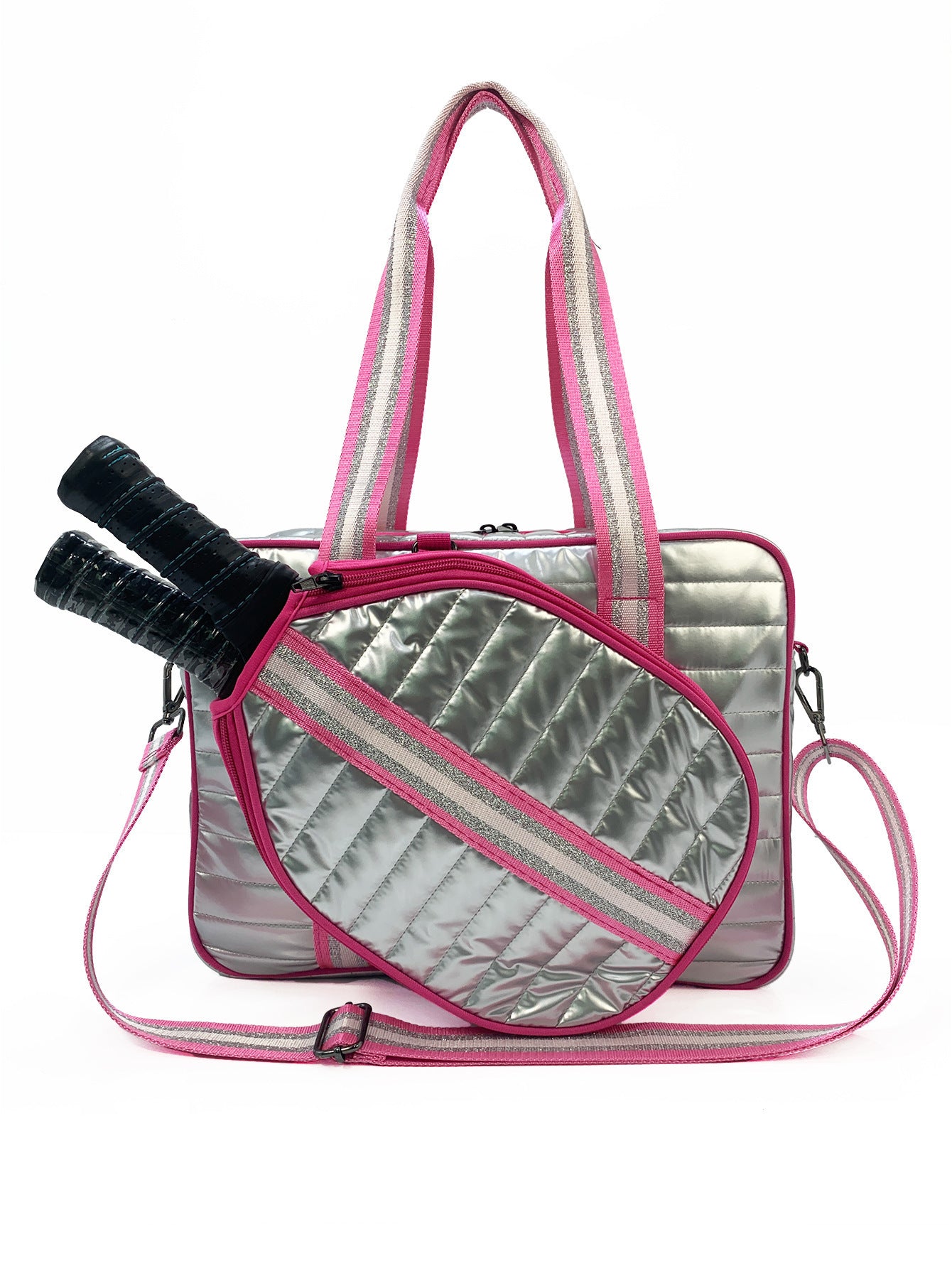 Fashion Striped Hand-carrying Crossbody Shoulder Tennis Pack
