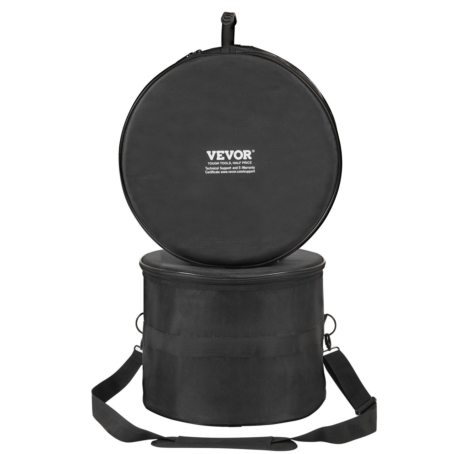 VEVOR 5-Piece Drum Bag Set, 1680D Oxford Fabric, Padded Drum Bags And Cases With 4.92 Ft Detachable Shoulder Strap Carry Handles Foldable Design, For 22'' Kick 12'' Tom 13'' Tom 16'' Tom 14'' Snare