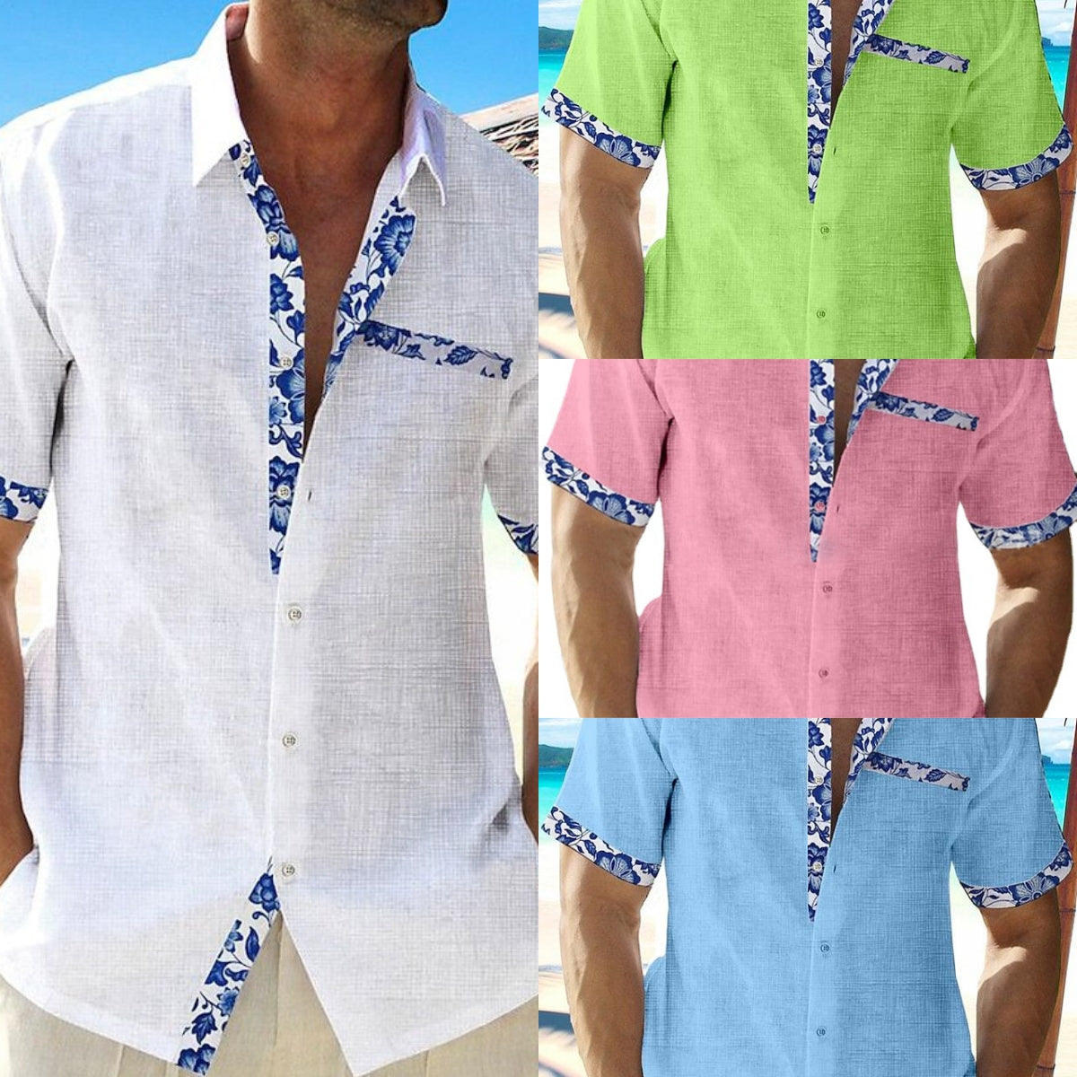 Men's Summer Vacation Seaside Casual Shirts - Zalixer