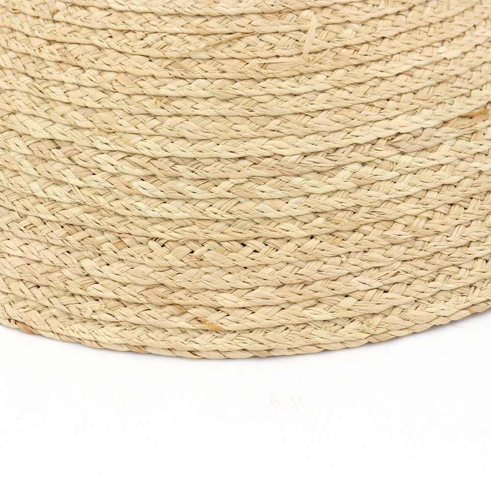 Sunshade Raffia Handmade Crochet Fisherman Straw Hat - Zalixer