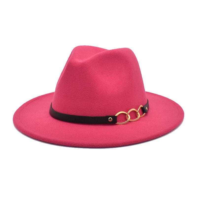 Women's Woolen Top Hat Belt Accessories - Zalixer