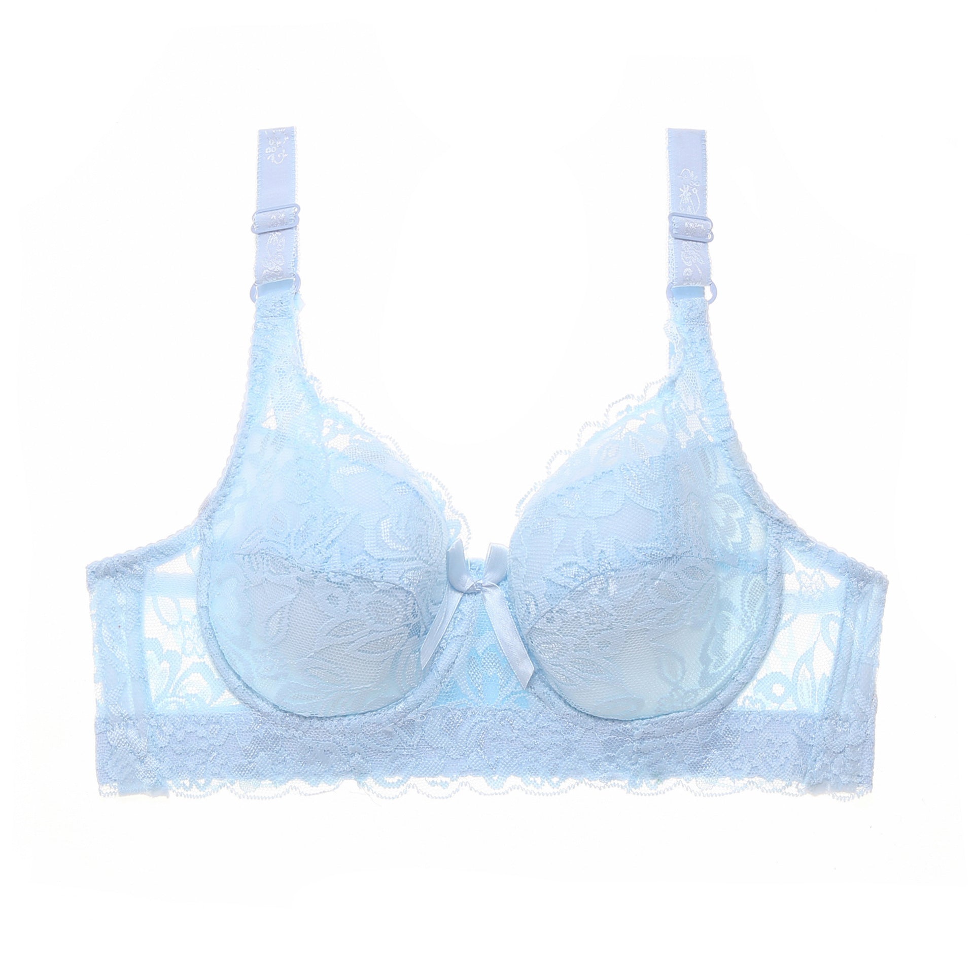Lace Sexy Plus Size Thin Bra - Zalixer