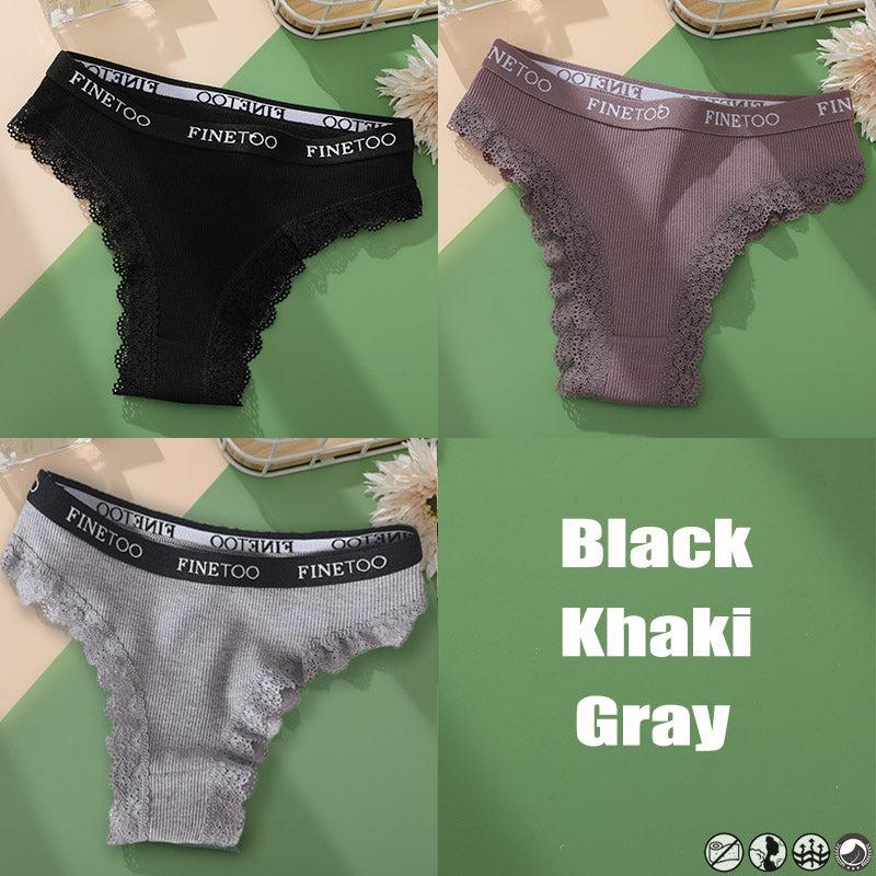 Ladies Briefs High Slit Lace Panties - Zalixer