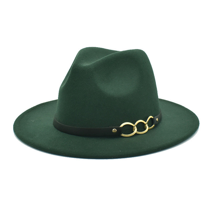 Women's Woolen Top Hat Belt Accessories - Zalixer