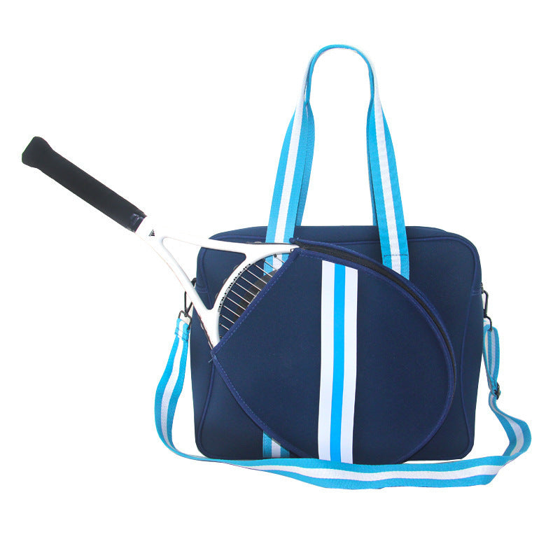 Fashion Striped Hand-carrying Crossbody Shoulder Tennis Pack