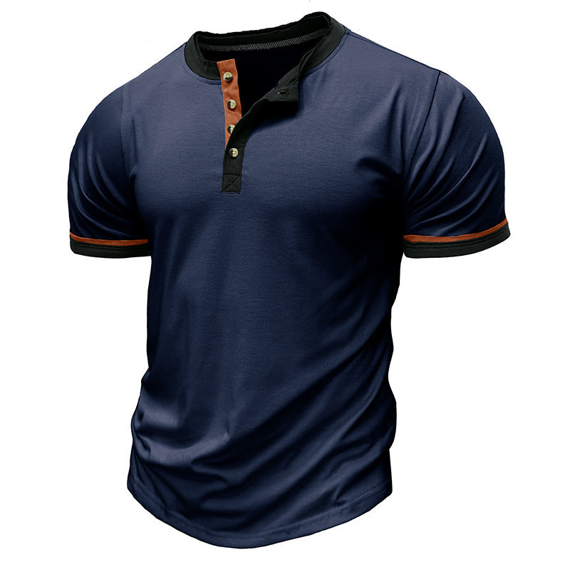 European And American Short-sleeved T-shirt Sports Fitness Outdoor Shirt Bottoming Shirt Men's - Zalixer