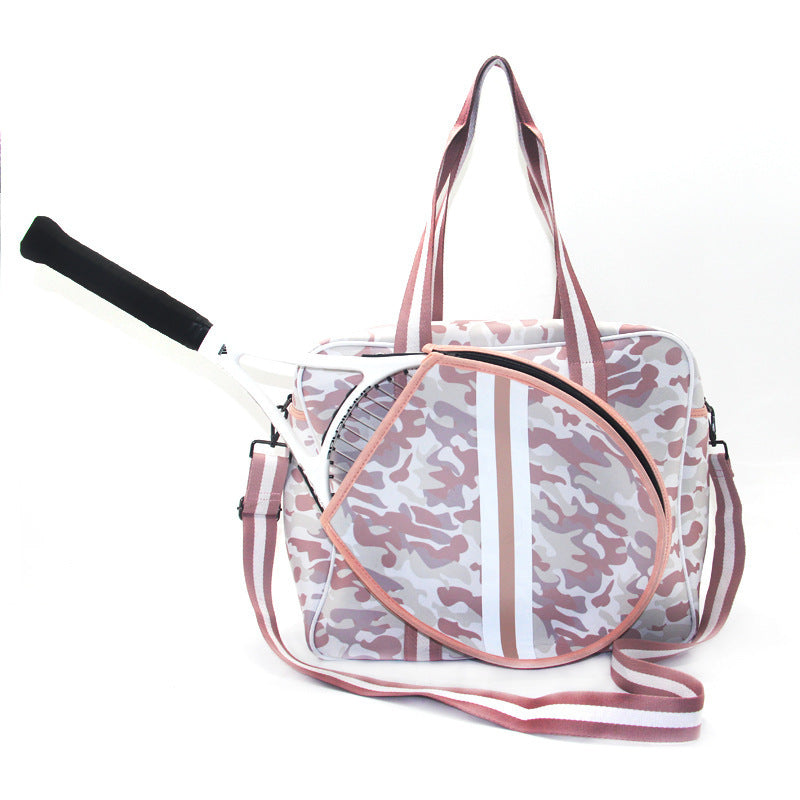 Fashion Striped Hand-carrying Crossbody Shoulder Tennis Pack