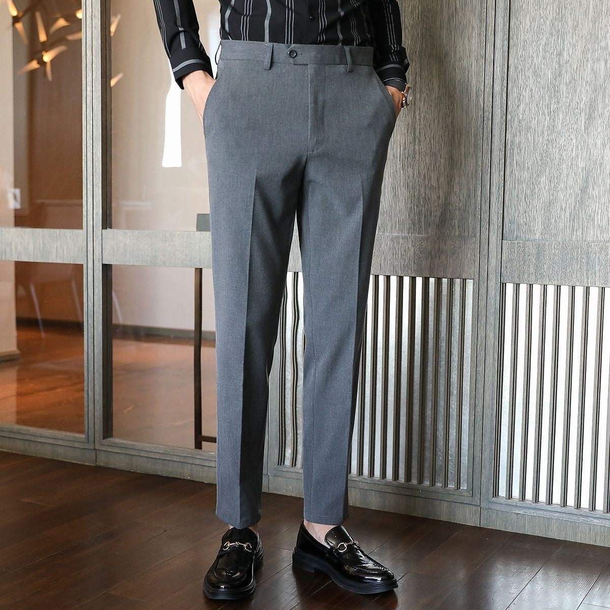 Business Trendy Cropped Non-ironing Suit Pants