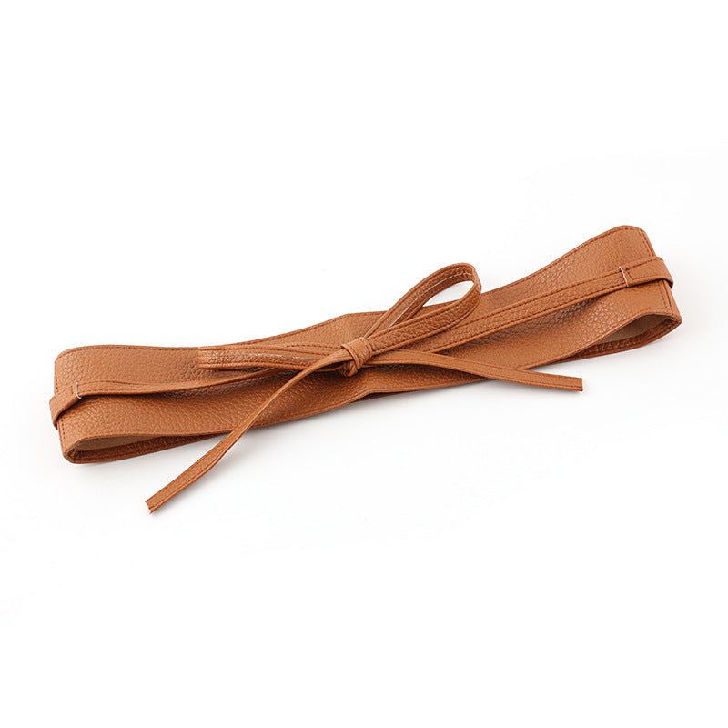 Dress Belt Ladies Clothing Accessories Wide Ribbon Bow - Zalixer
