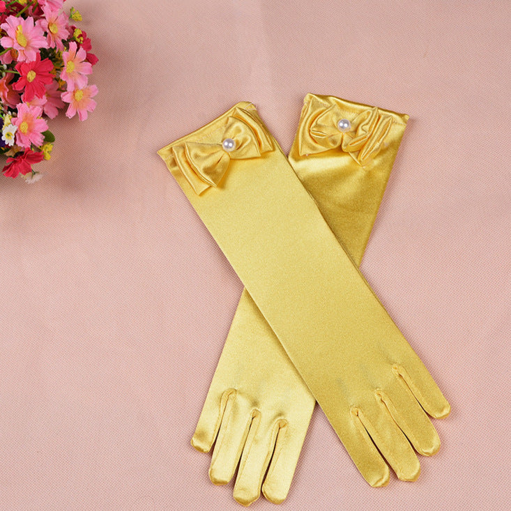 Mid Length Girls Wedding Gloves Accessories - Zalixer