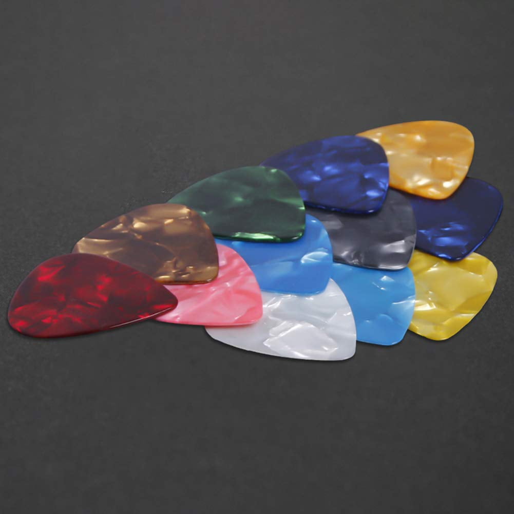 150 Pcs Guitar Picks Sampler Value Pack, Includes Thin, Medium & Heavy Gauges 3 Sizes For Bass Electric Ukulele Acoustic Guitars Ukulele