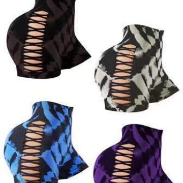Tie-dye Yoga Bum Lift Shorts - Zalixer