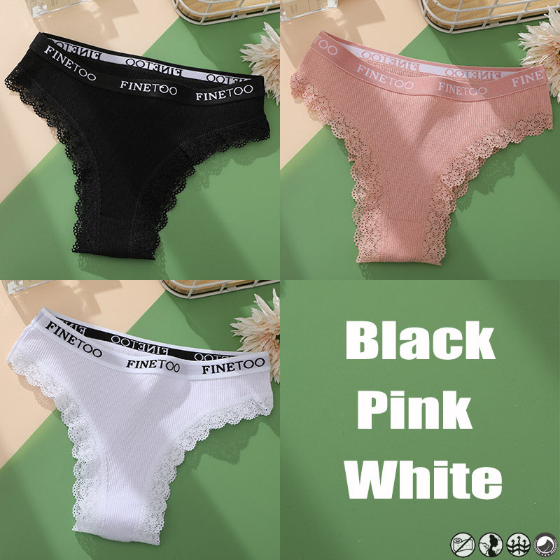 Ladies Briefs High Slit Lace Panties - Zalixer