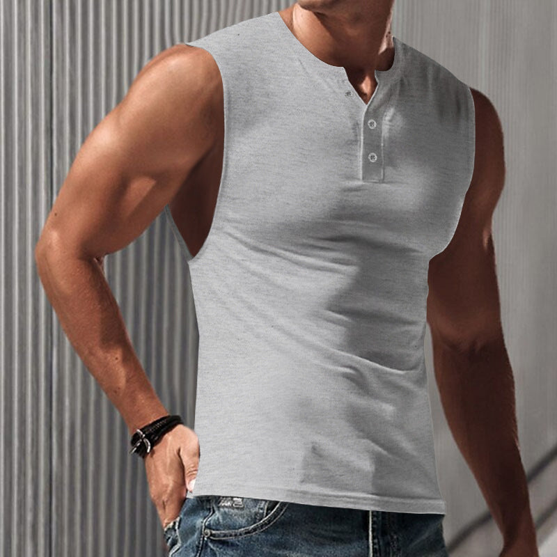 Men's Clothing Light Board Solid Color Summer Sports Vest