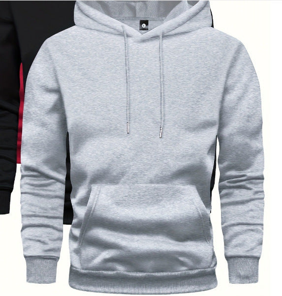 Men's Solid Color Hoodie With Pocket