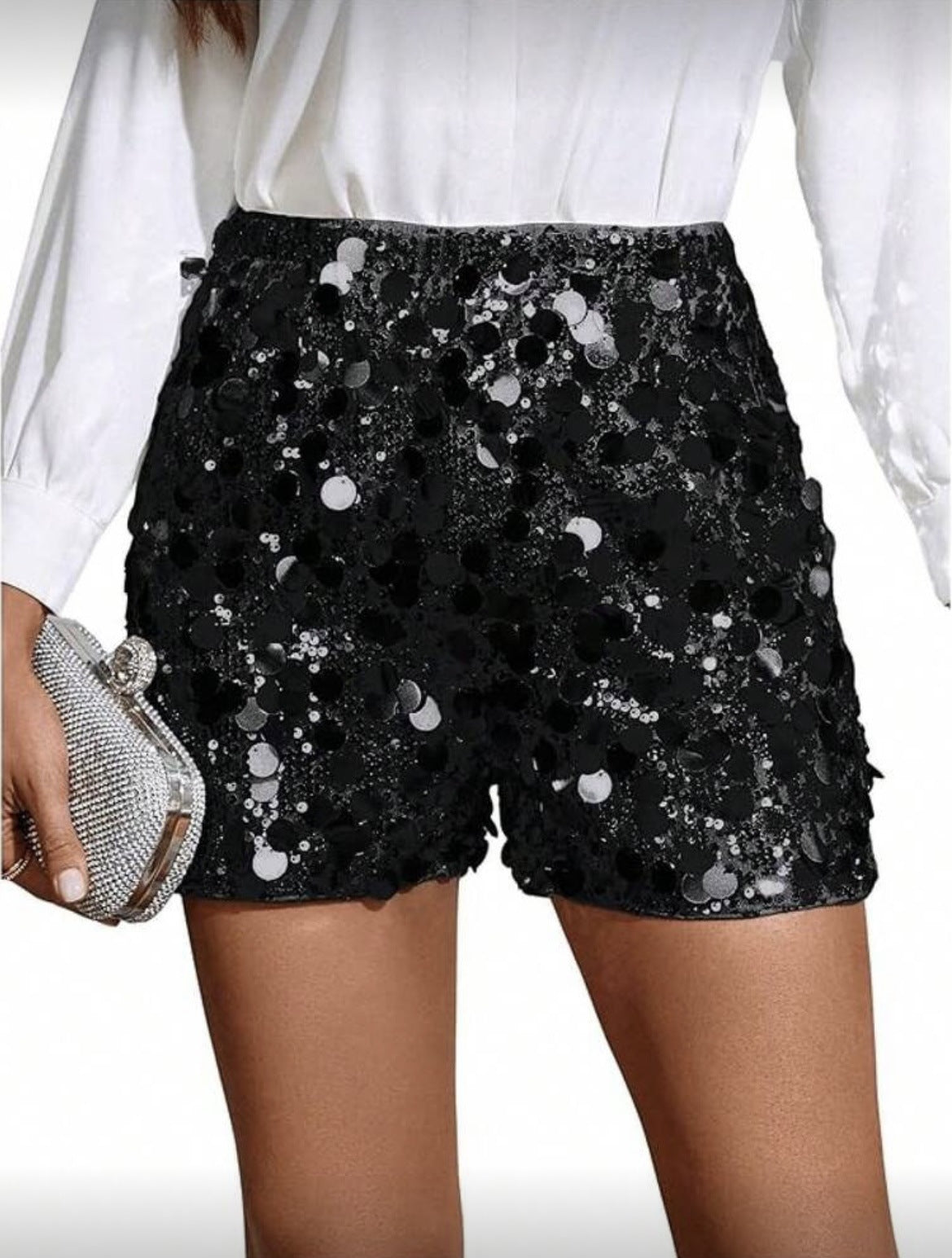 Women's Nightclub Beaded Shorts Sequin Shorts - Zalixer