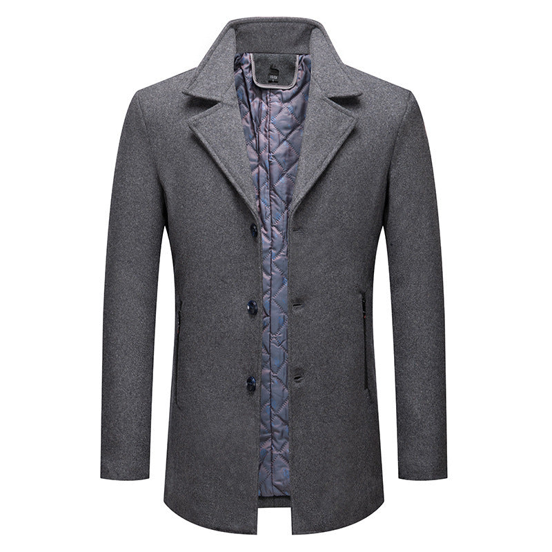 Men's Fashion Cotton Padded Business Coat