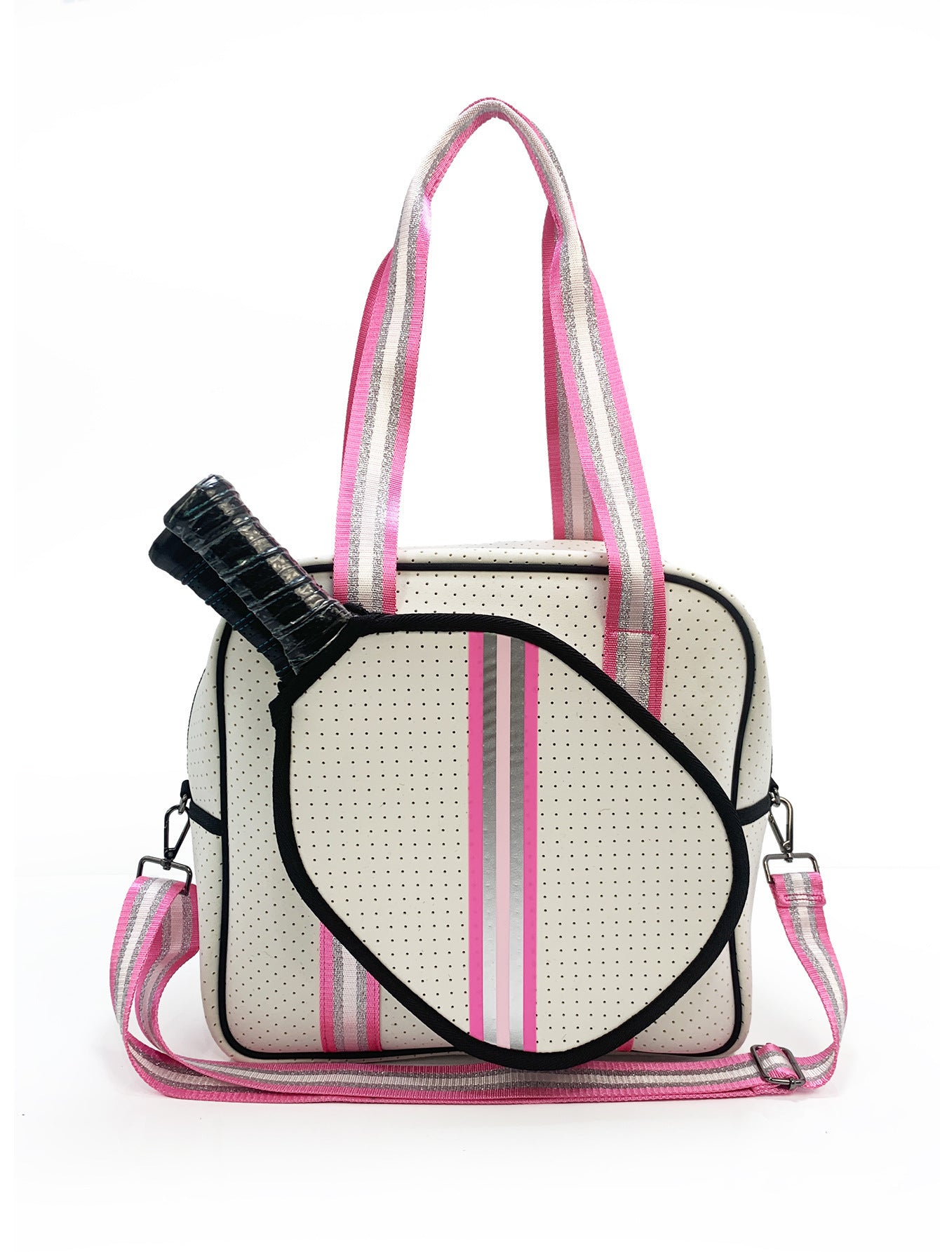 Fashion Striped Hand-carrying Crossbody Shoulder Tennis Pack