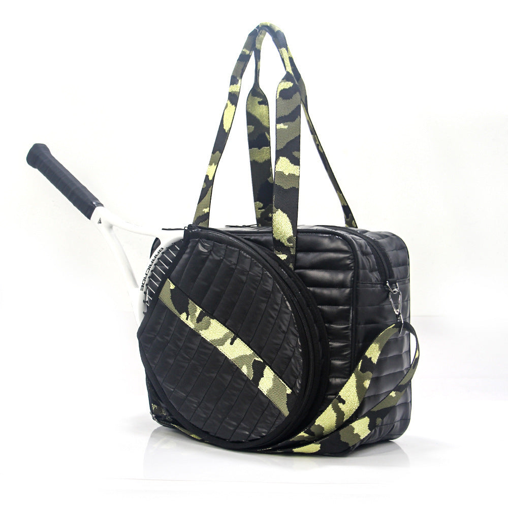 Fashion Striped Hand-carrying Crossbody Shoulder Tennis Pack