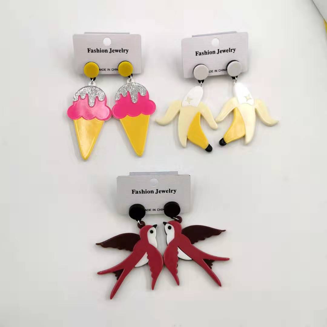 Acrylic Earrings Personalized Earrings Earrings - Zalixer