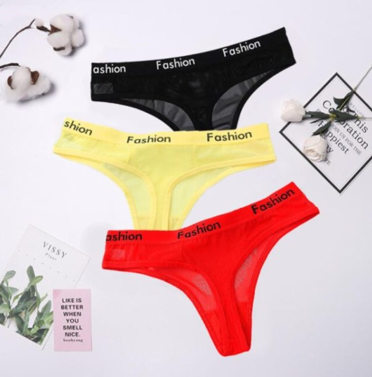 Thong Feminine Mesh Transparent Low Waist Sports Seamless Panties - Zalixer