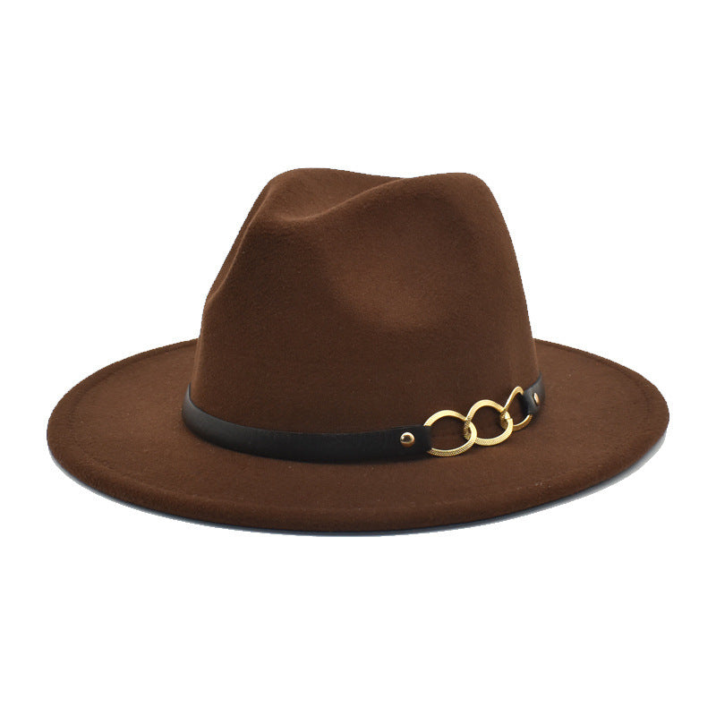 Women's Woolen Top Hat Belt Accessories - Zalixer