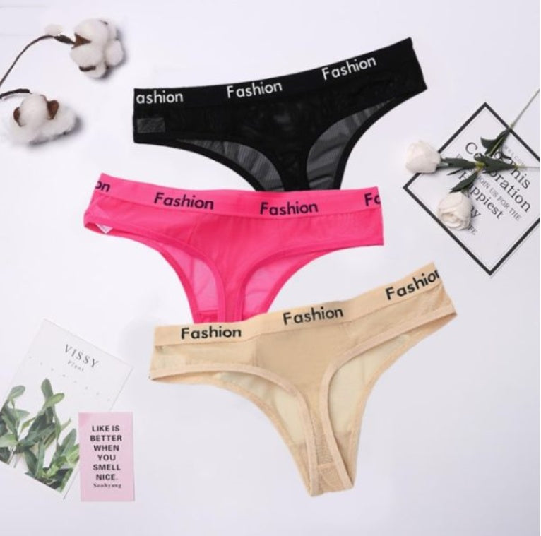 Thong Feminine Mesh Transparent Low Waist Sports Seamless Panties - Zalixer