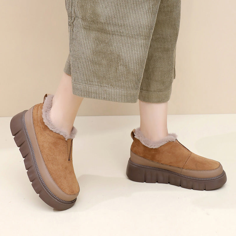 Womens Soft-soled Thickened Insulated Snow Boots - Zalixer