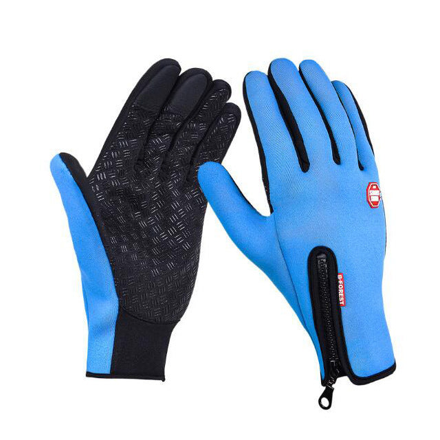 Winter Motorcycle Riding Waterproof Sports Gloves With Fleece