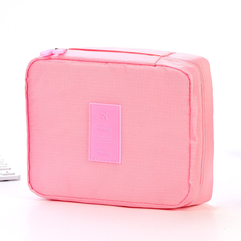 Portable Cosmetic Bag Waterproof Divider Multi-grid Pockets Toiletry Bags Travel Storage Handbags Women Make Up Bag - Zalixer