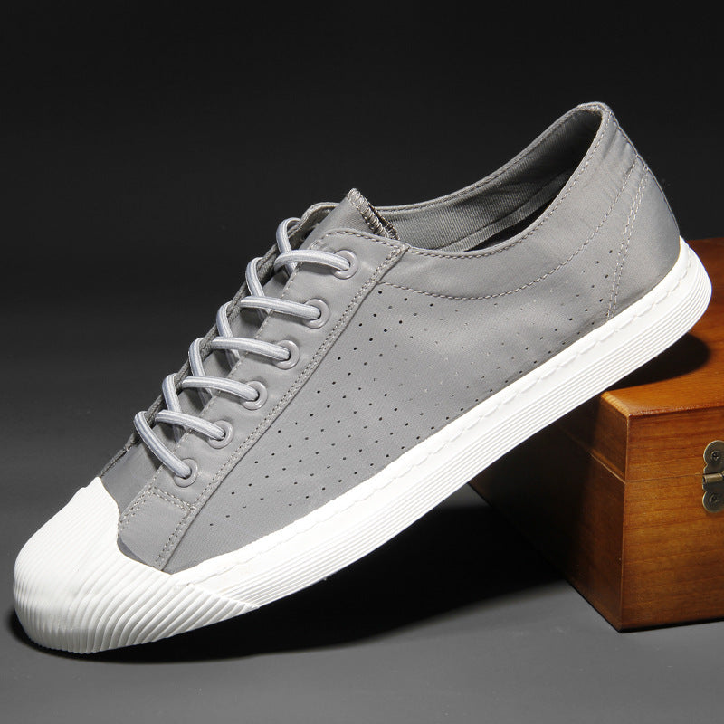 Summer New Men's Slip-on Breathable Canvas Shoes Soft Comfortable Low-top Board Shoes