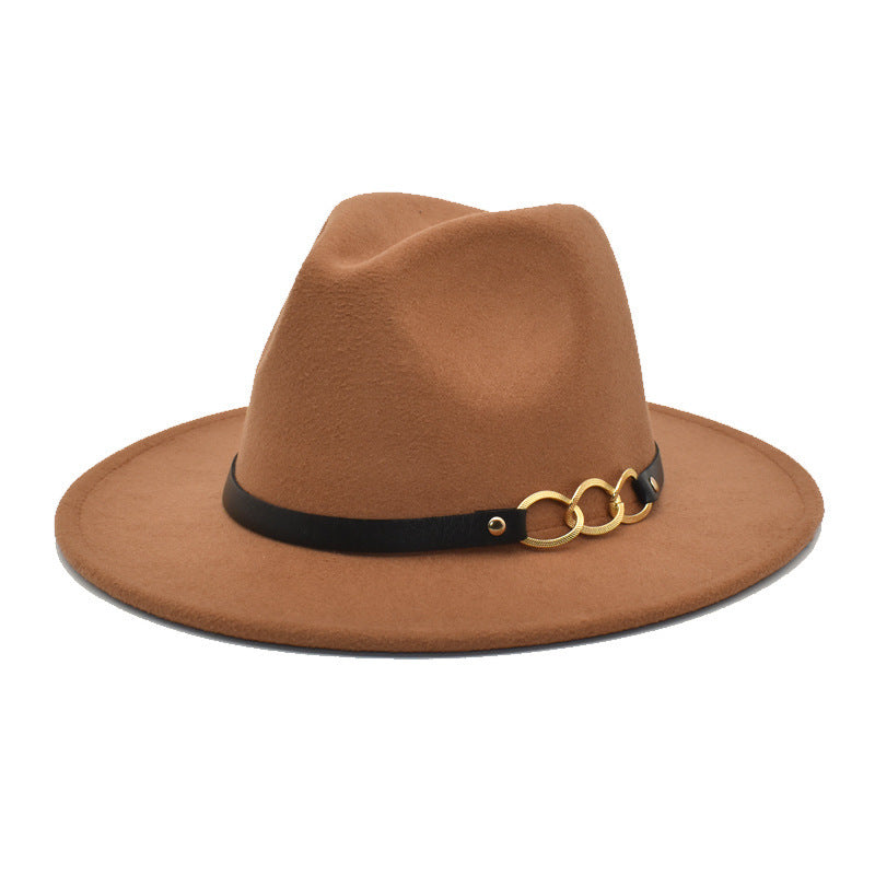 Women's Woolen Top Hat Belt Accessories - Zalixer