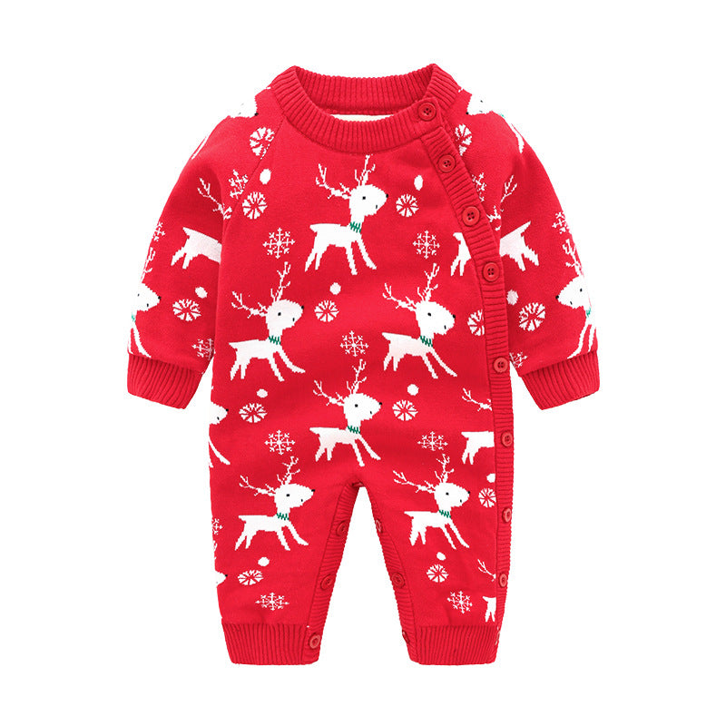 Newborn Baby Clothes Baby Crawling Clothes Thickening Out Baby Harness - Zalixer
