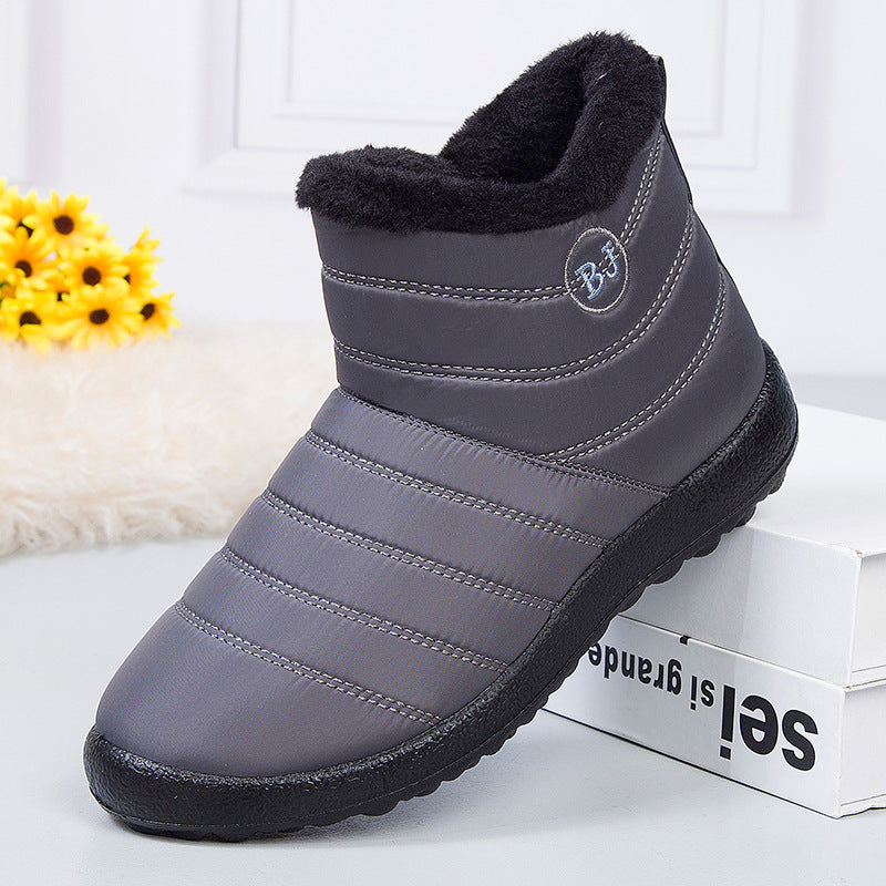 Womens Waterproof Mid-Calf Zip Snow Boots For Fall And Winter - Zalixer